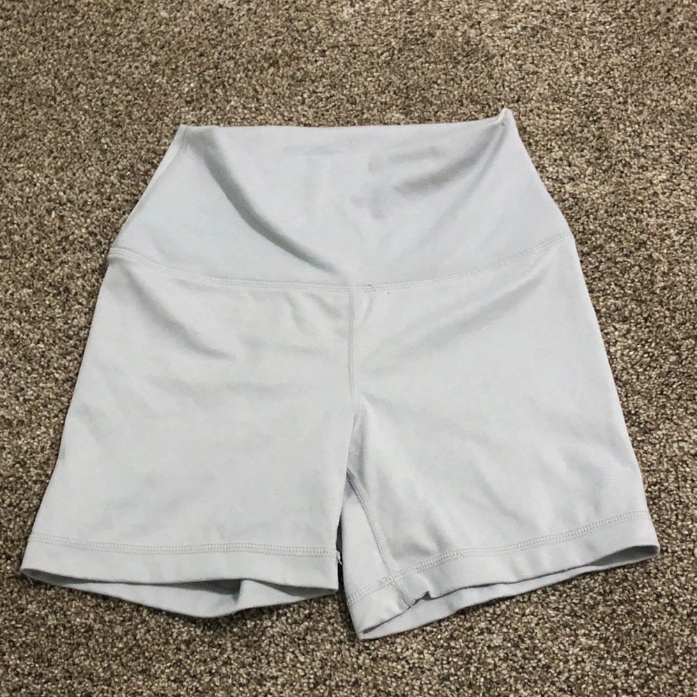 Yogalicious Light Blue High-Waist Bike Shorts